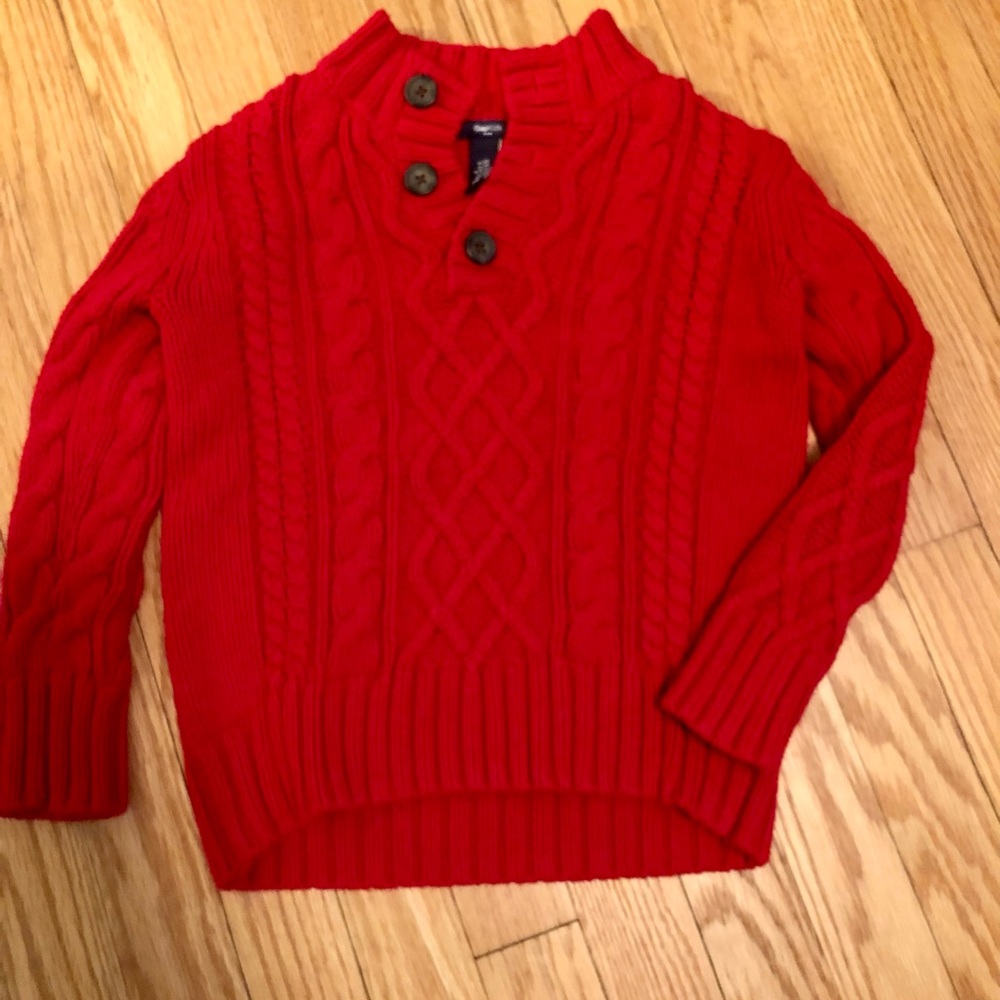 🌟3/$25🌟 GAP Kids Red Cable Knit Sweater - XS - NWOT